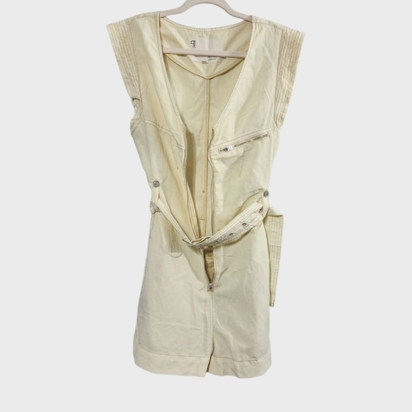 NWOT Anthropologie Pilcro Belted V-Neck Romper - Picture 6 of 8